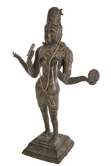 Fototapeta na wymiar Bronze Statue of the Hindu Goddess Lakshmi