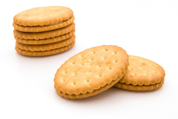 sandwich biscuits with pink cream filling