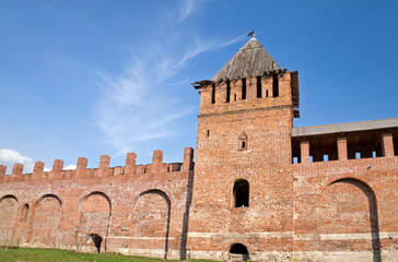 Ancient fortress (Kremlin) in Smolensk, Russian Federation