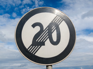 End of speed limit 20