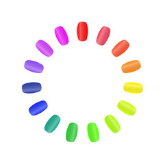 Nail rainbow