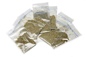 Herbs in Packets Isolated