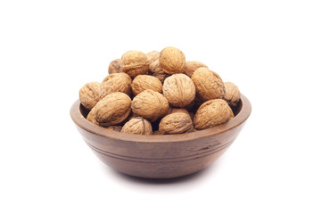 Walnuts in wood blow