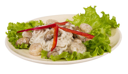 Popular Japanese Dish, with scallops and mushrooms