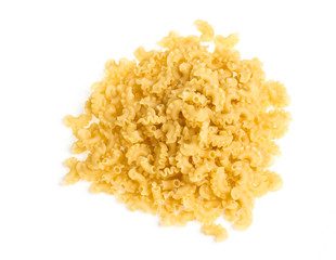 italian pasta (macaroni) isolated on white background