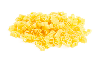 Raw yellow Italian pasta