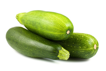Three fresh green zucchini