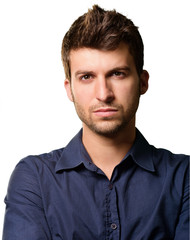 Obraz premium Portrait Of Serious Man