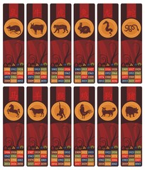 Chinese Zodiac Bookmarks Set