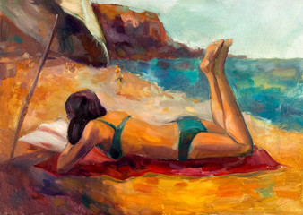Woman on the beach