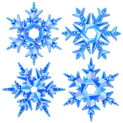Origami snowflakes