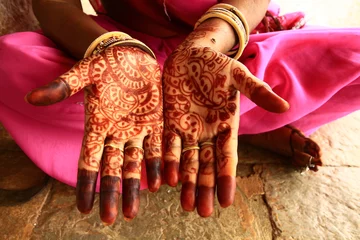 Selbstklebende Fototapete Indien Indische Hände