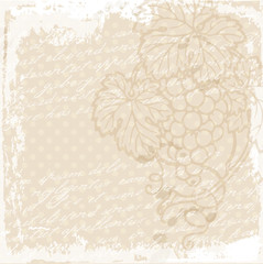 Vintage wine background with copy space