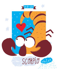 Scorpio. zodiac vector drawing - 45029352