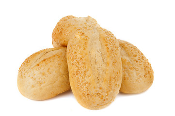 French bread rolls isolated