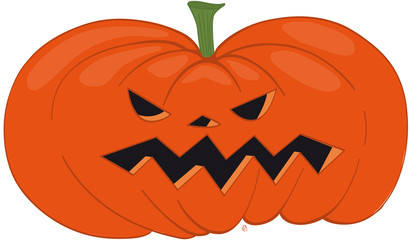 halloween citrouille sourit