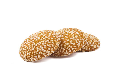cookies with sesame seeds isolated