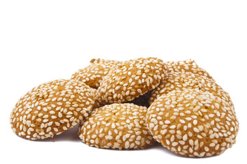 cookies with sesame seeds isolated