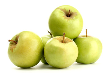 sweet apples, isolated on white