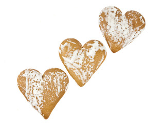 heart cookies isolated