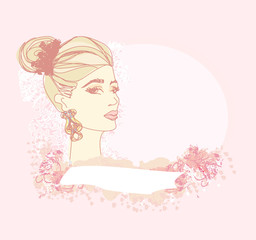 Abstract Beautiful Woman poster