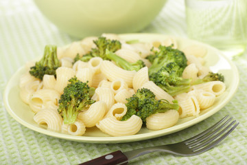 Macaroni with broccoli