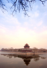turret of the palace museum in sunset at beijing (HRD)
