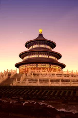 Poster Im Rahmen Nachtansicht des Pekinger Himmelstempels © Captain