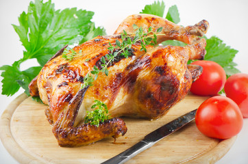 roast chicken with tomatoes