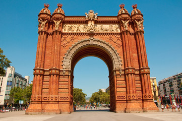 Triumphal Arch in neo-Moorish style. Barcelona.