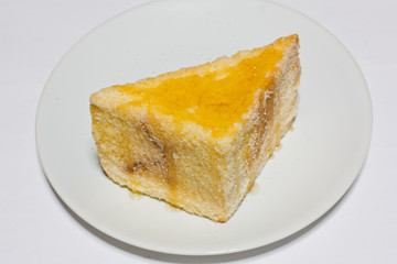 Sugar toast poured with honey