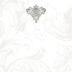 Vintage wine background with copy space