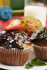 Three muffins