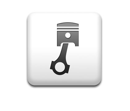 Boton cuadrado blanco simbolo piston