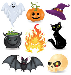 Set of halloween icons.