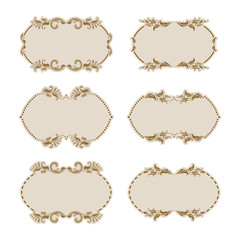 Set of ornate vector frames
