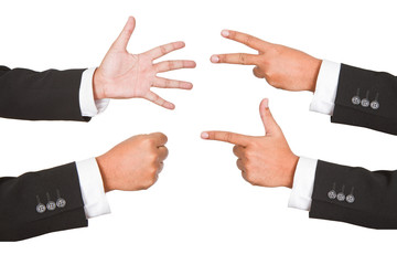 Obraz premium Hand gestures set