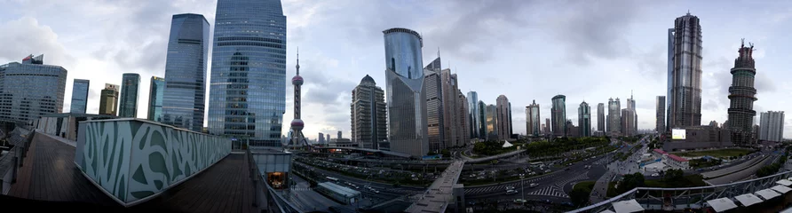 Poster panorama view of Lujiazui © Captain