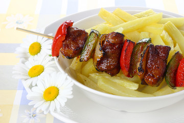 Pork skewers