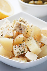 Potato salad with feta cheese