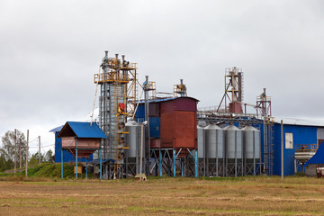Fototapeta na wymiar Factory processing of grains and cereals