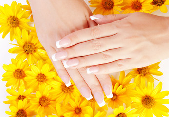 Fingernails and flowers