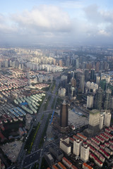 aerial view of shanghai