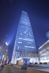 night view of Beijing CBD office building