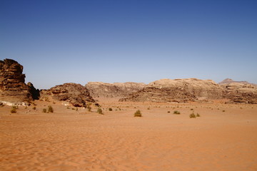 Fototapeta na wymiar Das Wadi Rum