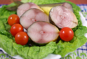 Smoked mackerel fish
