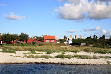 smokehouse chimneys, Snogebaek, Denmark