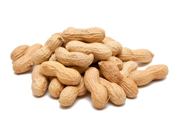 peanuts isolated on white background