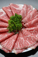 Raw Beef sliced