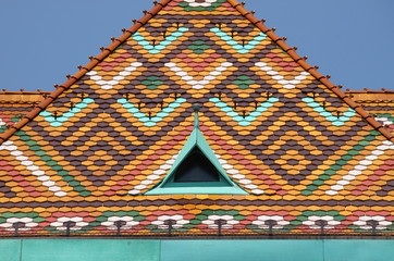 Multicoloured roof of Matthias Church